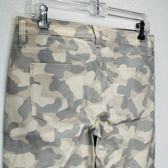 Hudson Nico Peyote Camo Mid-Rise Split Ankle Front Zip Jeans 29 - Picture 8 of 16